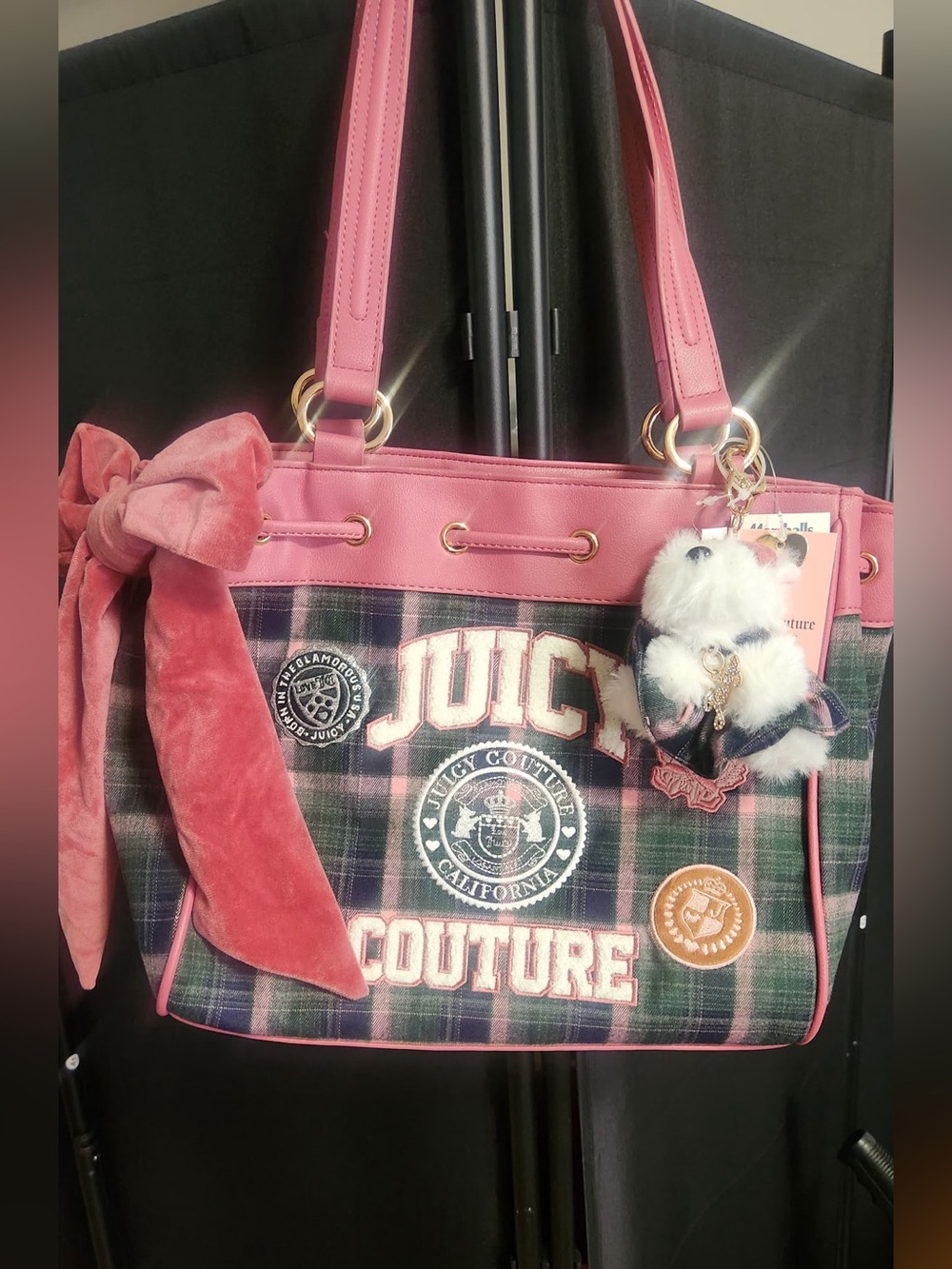NEW Juicy Couture Green/Pink/Plaid
Juicy Varsity Daydreamer Tote #juicy #daydrea